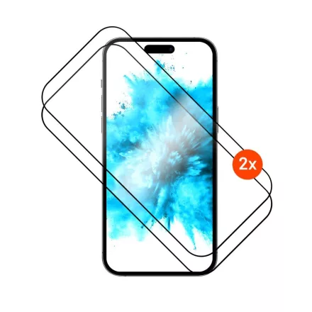 FIXED teljes képernyőt védő 2,5D edzett üveg Apple iPhone Air készülékhez, 2 darab, fekete