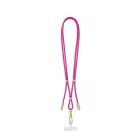 Intenso Cell Phone Charging Lanyard Cable 1,65m Neon Pink