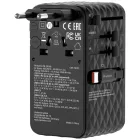 Verbatim Charge ''n'' Travel 70W GaN III Universal Travel Adapter with 2 Retractable USB-C Cables Black