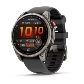   Garmin fenix 8 Pro 47mm AMOLED Sapphire Titanium with Graphite/black silicone band