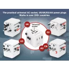 Gembird Universal travel power adapter 20W White
