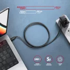 AXAGON BUCM4X-CM05AB NEWGEN USB-C <> USB-C 4 Gen 3x2 Cable 0,5m Black