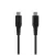 FIXED USB 2.0 hajlékony szilikon kábel USB-C/USB-C 0,3m, fekete