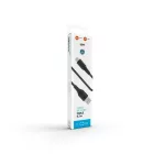 FIXED USB 2.0 hajlékony szilikon kábel USB-A/USB-C 0,3m, fekete