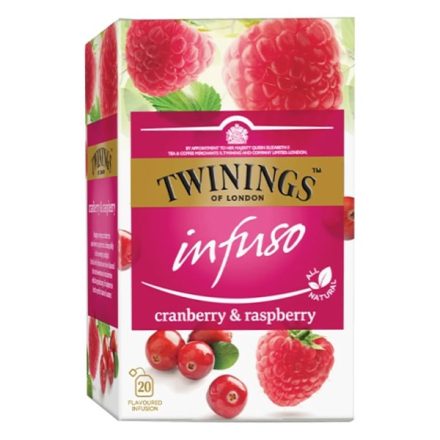 Herbatea TWININGS vörösáfonya és málna 20 filter/doboz