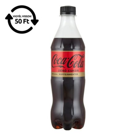 Üdítőital szénsavas COCA-COLA Zero koffeinmentes 0,5L DRS