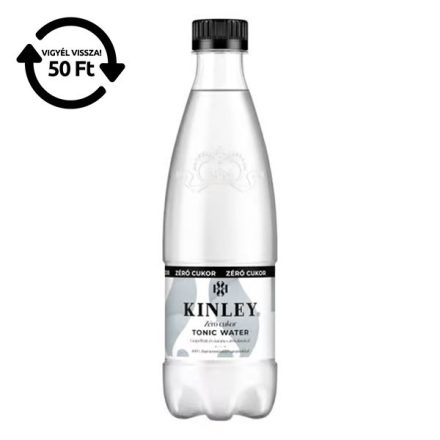 Üdítőital szénsavas KINLEY Tonic Zero 0,5L DRS