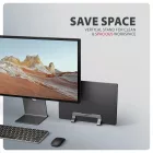AXAGON STND-VG vertical stand for laptops and tablets Grey