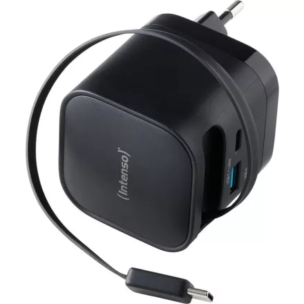 Intenso Compact Fast Charger 65W USB-C/USB-A Black