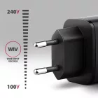 AXAGON ACU-PQ67D PD3.0 & QC4+ 2xOUTPUTS LCD display wall charger 67W Black