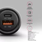 AXAGON PWC-PQ48 PD3.0 & QC4+ 2xOUTPUTS car charger 48W Black