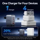 Vention 4-Port USB GaN Charger Grey