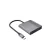 Gembird A-CM-COMBO3-04 USB Type-C 3-in-1 Multi-Port Adapter Space Grey