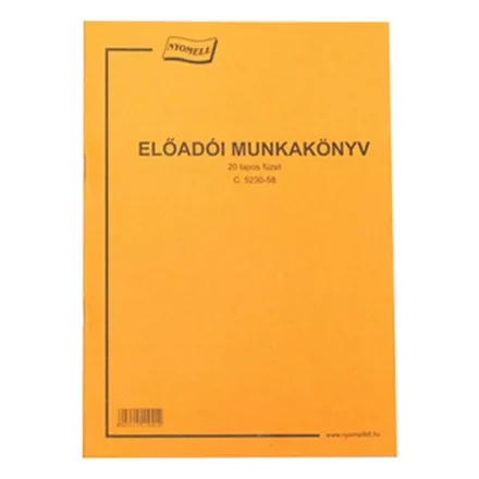 Nyomtatvány előadói munkakönyv A/4 20 lapos