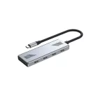Gembird 4-portos USB3.2 HUB Silver