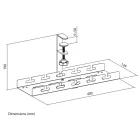 ACT Under-desk cable management tray with clamp mount 40cm Black