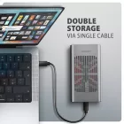 AXAGON EEM2-20GD USB-C 20Gbps Dual M.2 NVMe SSD Clone Mastert Enclosure