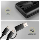 AXAGON EEM2-SD2B USB-C 10Gbps – M.2 NVMe & SATA SSD Display Box Black