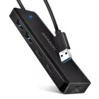 AXAGON HUE-C2A USB-A 5Gbps Travel 4-portos USB3.2 HUB Black