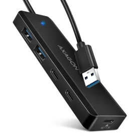 AXAGON HUE-C2A USB-A 5Gbps Travel 4-portos USB3.2 HUB Black