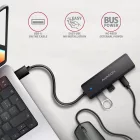 AXAGON HUE-C2A USB-A 5Gbps Travel 4-portos USB3.2 HUB Black