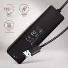 AXAGON HUE-C2A USB-A 5Gbps Travel 4-portos USB3.2 HUB Black