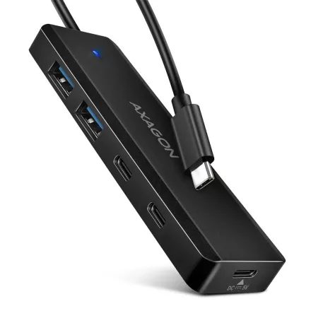 AXAGON HUE-C2C USB-C 5Gbps Travel 4-portos USB3.2 HUB Black