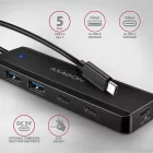 AXAGON HUE-C2C USB-C 5Gbps Travel 4-portos USB3.2 HUB Black
