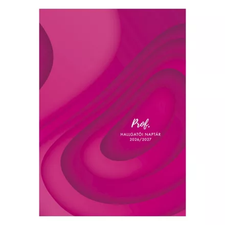Hallgatói zsebkönyv TOPTIMER Prof papírborító A/5 heti 150x210 mm Pink 2026-2027