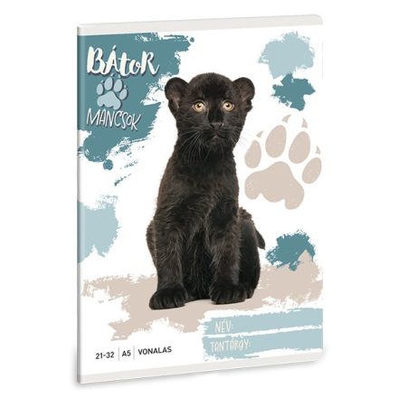 Füzet vonalas ARS UNA A/5 32 lapos 21-32 4-8.osztályos Bátor mancsok-Fekete párduc