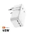 FIXED Ultravékony utazóadapter 45W EU, UK, USA/AUS 3xUSB-C PD 45W, fehér