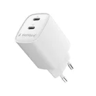 Gembird 2-port 45W USB fast charger White