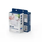Gembird 2-port 45W USB fast charger White