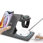 Gembird 3-in-1 foldable wireless charger stand 15W for Samsung watch Black