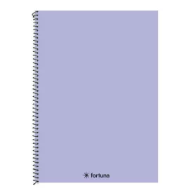   Spirálfüzet kockás FORTUNA Monocolor A/4 70 lapos pasztell lila