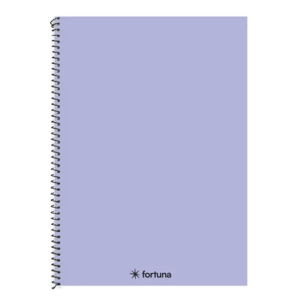 Spirálfüzet kockás FORTUNA Monocolor A/4 70 lapos pasztell lila