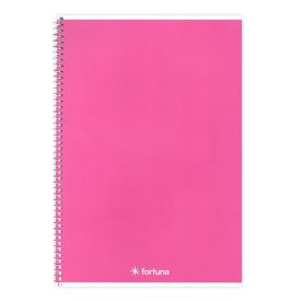   Spirálfüzet vonalas FORTUNA Monocolor A/5 70 lapos rózsaszín