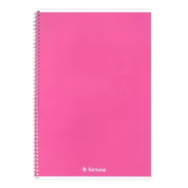   Spirálfüzet vonalas FORTUNA Monocolor A/5 70 lapos rózsaszín