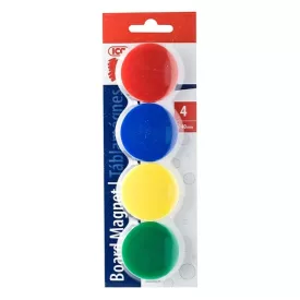 Táblamágnes ICO színes 40mm 4 darabos