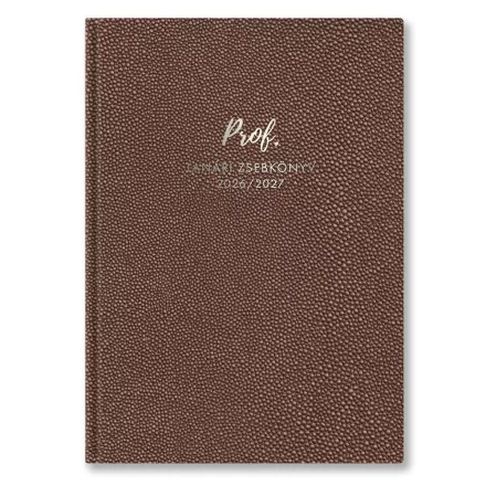 Tanári zsebkönyv TOPTIMER Prof PU műbőrborító A/5 heti 145x205 mm Bronz 2026-2027