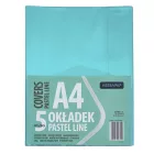 Füzetborító ASTRA PAP A/4 bújtatós pvc neon pasztell színek 5 db/csomag