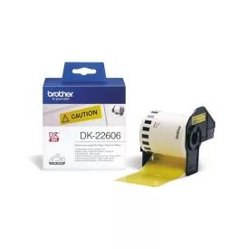   Filmszalag BROTHER DK-22606 62mm x 15,24m sárga alapon fekete