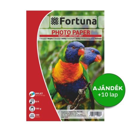 Fotópapír FORTUNA A/4 inkjet fényes 180 g 100 lapos