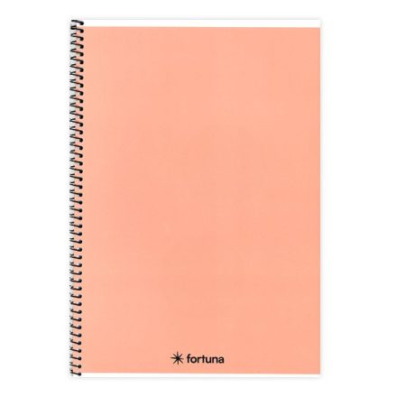 Spirálfüzet vonalas FORTUNA Monocolor A/4 70 lapos pasztell barack