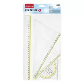 Vonalzókészlet OPTIMA 23cm 4 darabos