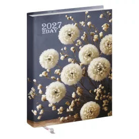   Zsebnaptár REALSYSTEM 2 Day B/6 kétnapos álló fehér lapos Orchidea 2027