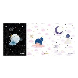 Füzet vonalas STREET A/4 54 lapos Black&Gold margóval