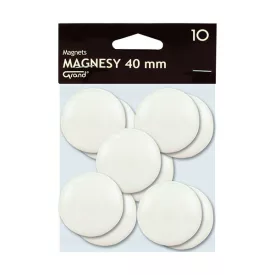 Táblamágnes GRAND 40 mm fehér 10 darabos