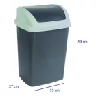 Szemetes billenő fedeles MAUL 24L fekete