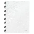 Spirálfüzet kockás LEITZ Wow A/4 80 lapos fehér